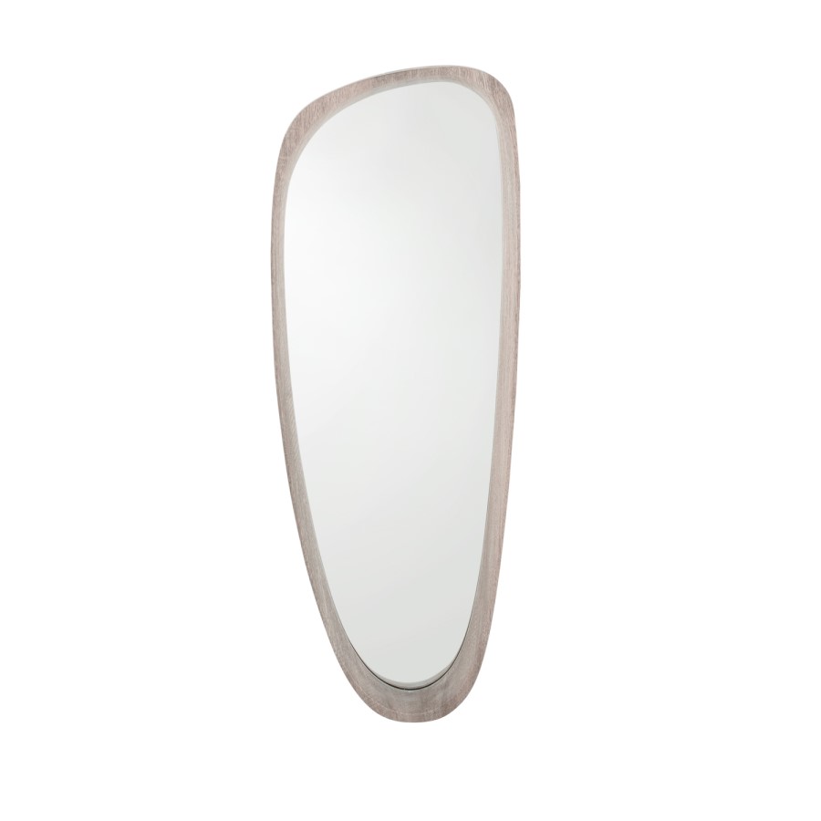 Kamala Grey Oak Teardrop Wall Mirror
