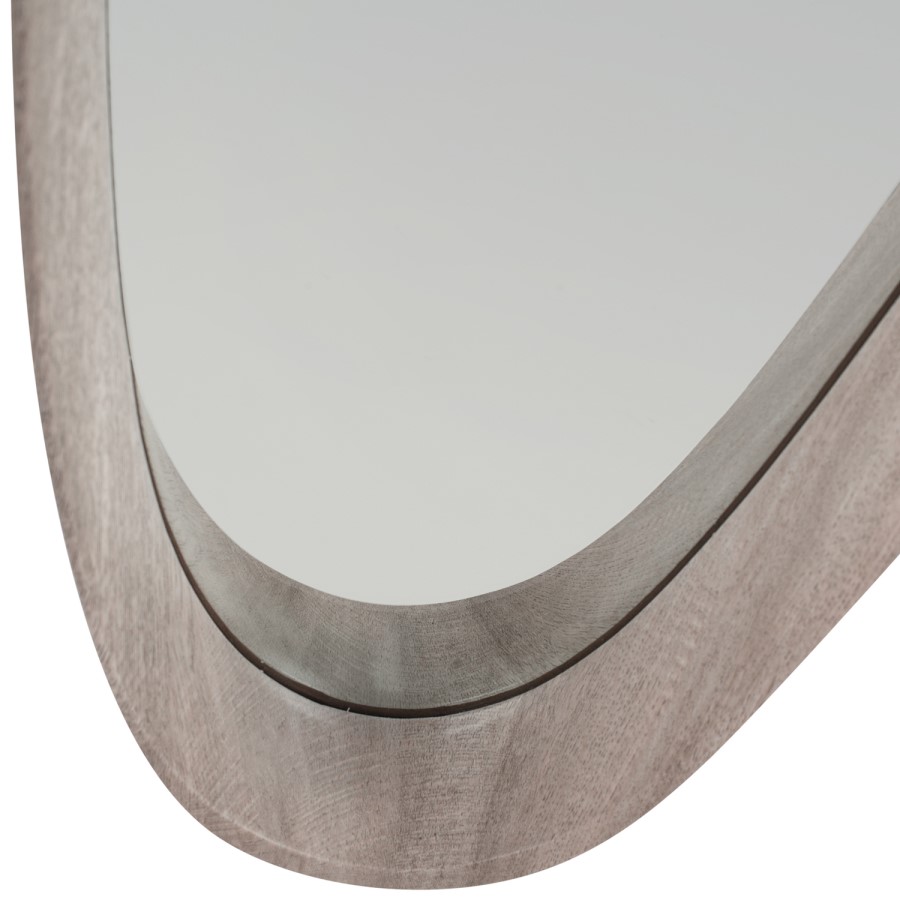 Kamala Grey Oak Teardrop Wall Mirror
