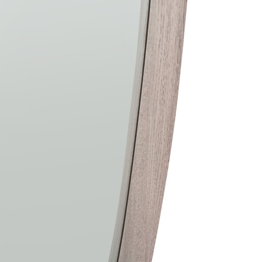 Kamala Grey Oak Teardrop Wall Mirror