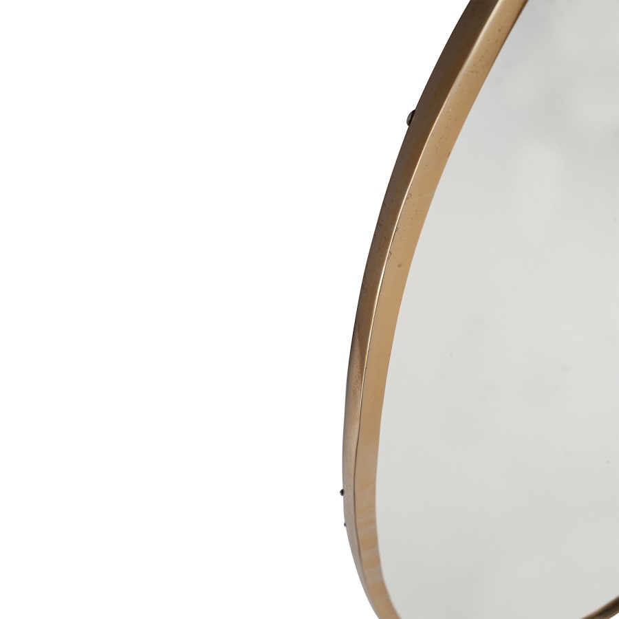 Jenson Gold Metal Oval Wall Mirror