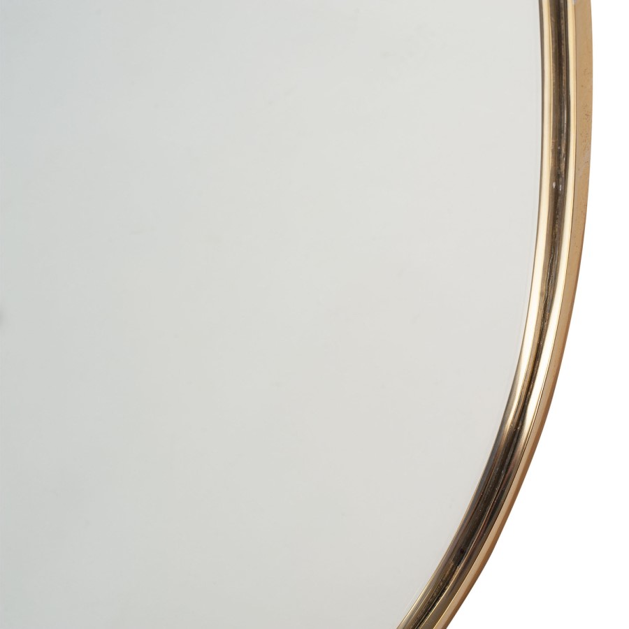 Jenson Gold Metal Oval Wall Mirror