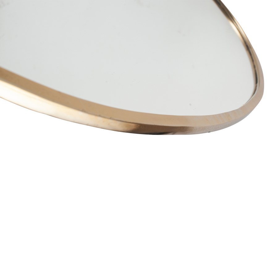 Jenson Gold Metal Oval Wall Mirror
