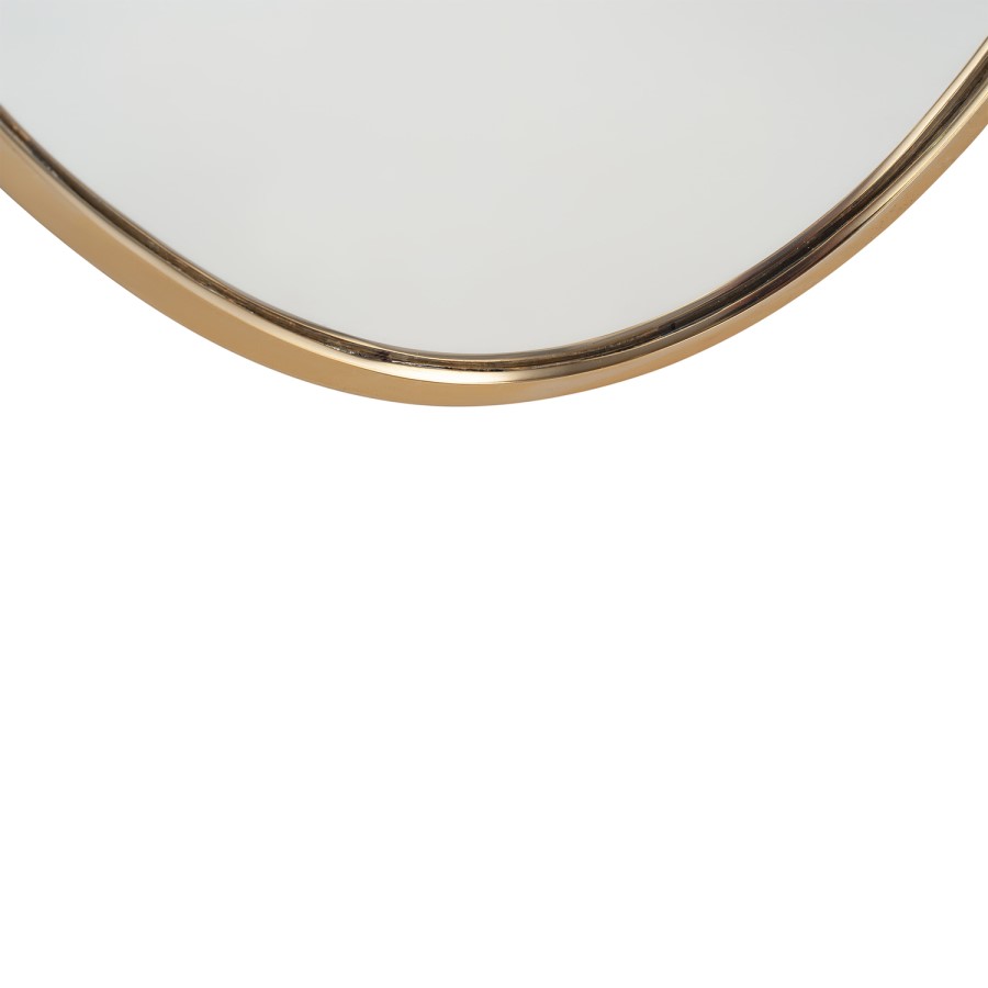 Jenson Gold Metal Oval Wall Mirror