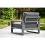 Metal Grey Garden Sofa, Chairs and Coffee Table Set