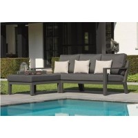 Timber Grey Chaise and Bench