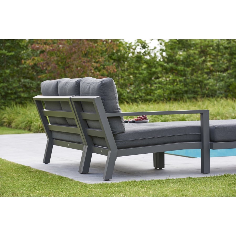 Timber Grey Chaise and Bench