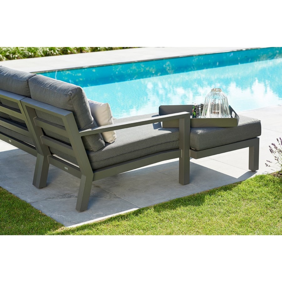 Timber Grey Chaise and Bench