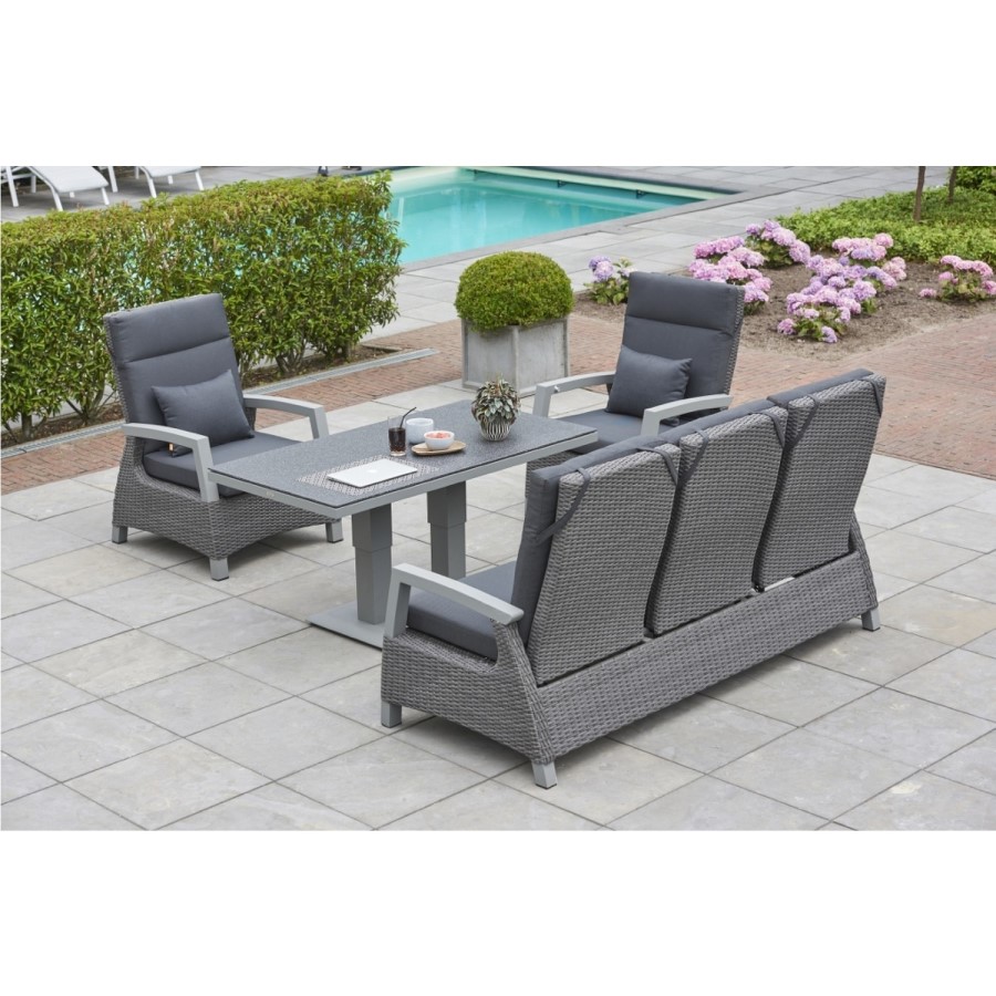 Aloha Grey Lounge Set with Gas Lift Table