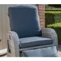 Grey Garden Reclining Armchairs with Table Set - Diva