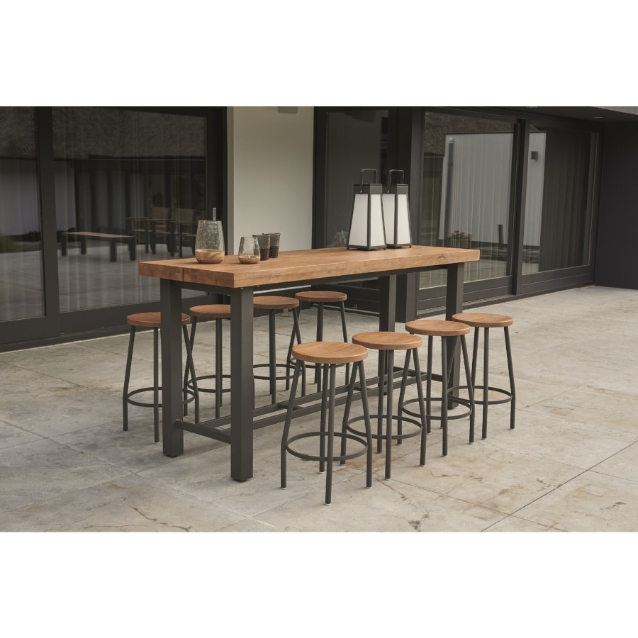8 Seater Outdoor Bar Table and Stools - Nevada