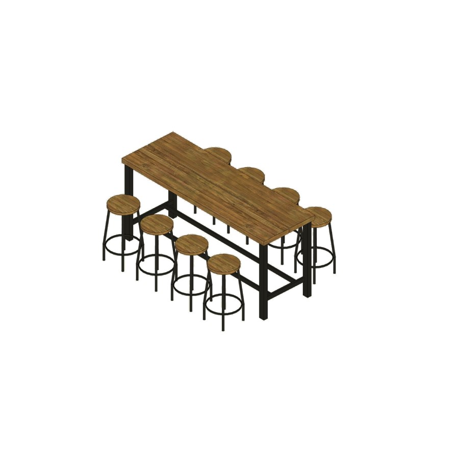 8 Seater Outdoor Bar Table and Stools - Nevada