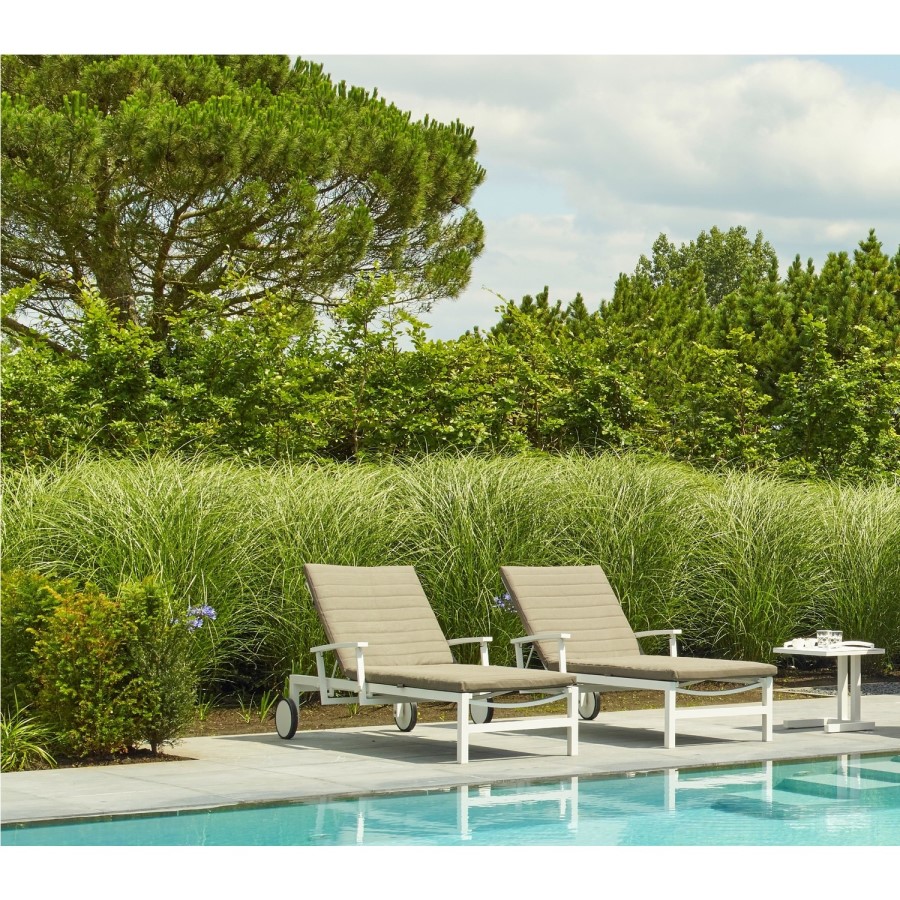 Anabel White Sun Loungers Set of 2
