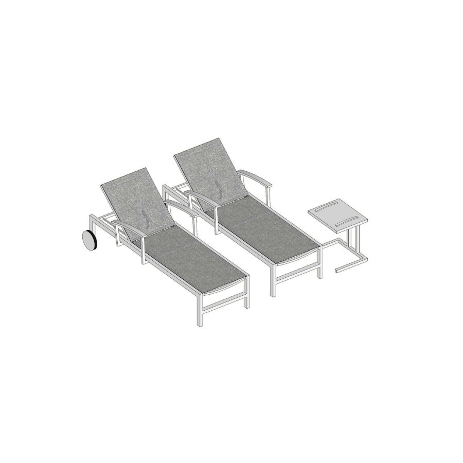 Anabel White Sun Loungers Set of 2