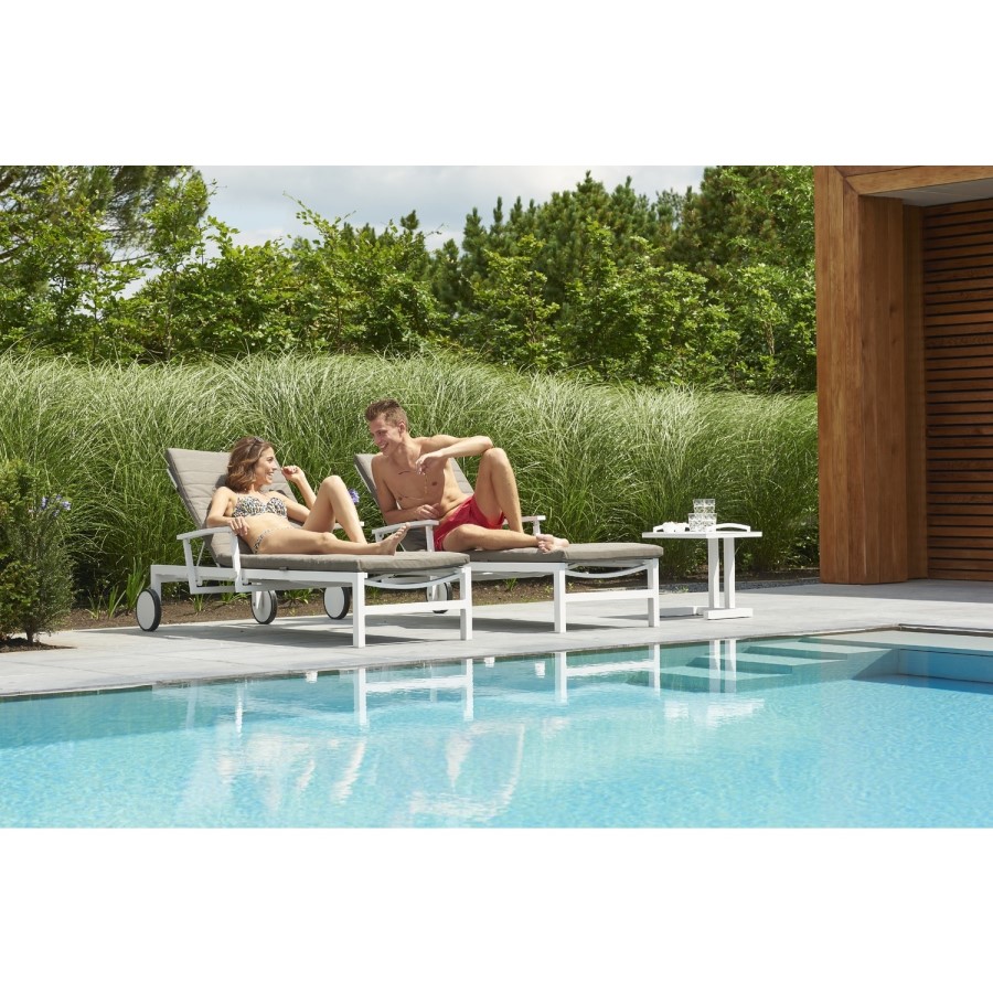Anabel White Sun Loungers Set of 2