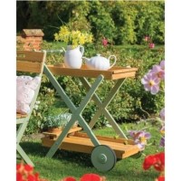 Green Outdoor Drinks Trolley - 82cm x 79cm - Verdi