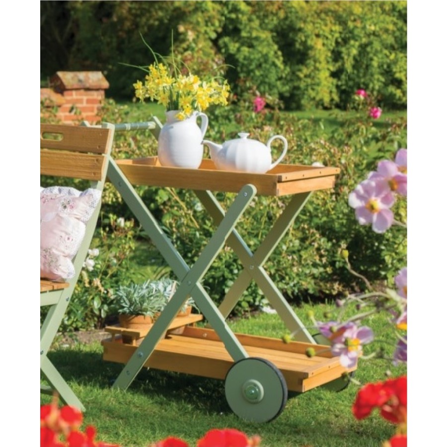 Green Outdoor Drinks Trolley - 82cm x 79cm - Verdi