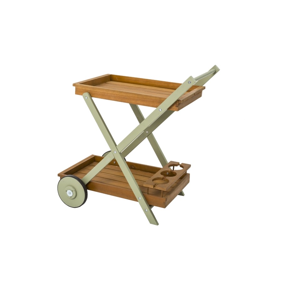 Green Outdoor Drinks Trolley - 82cm x 79cm - Verdi