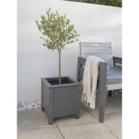 Grigio Grey Square Planter