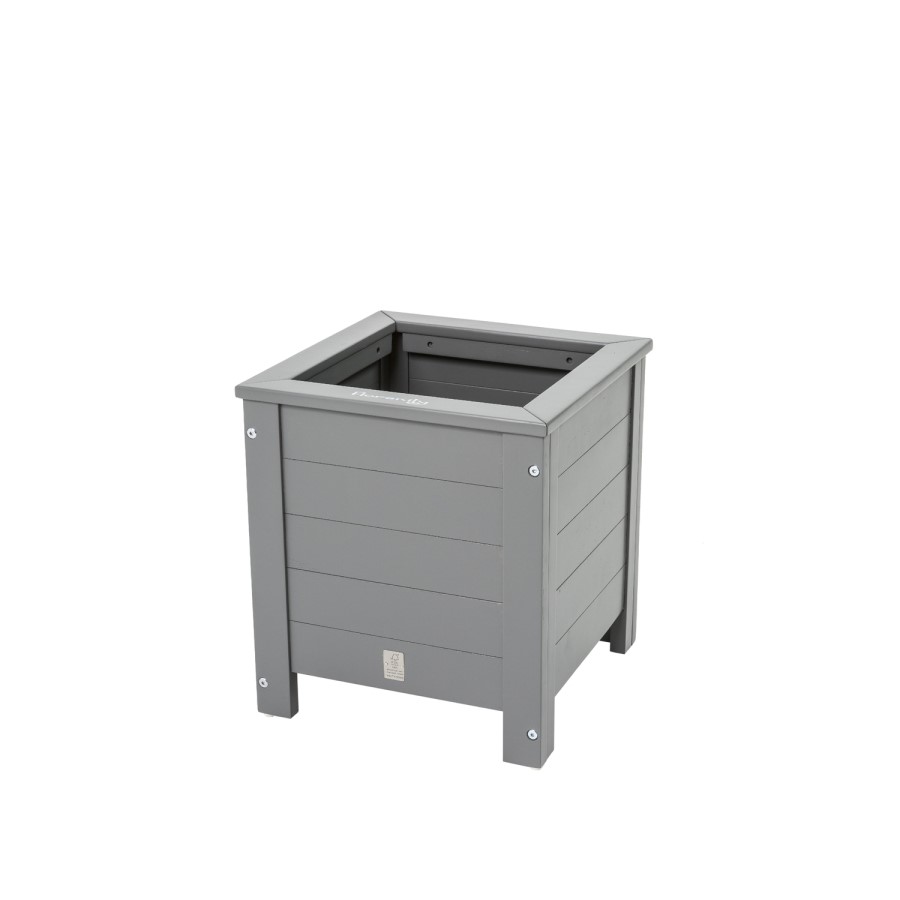 Grigio Grey Square Planter