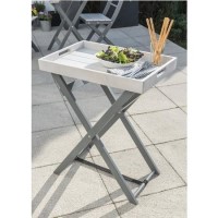 Grey Folding Garden Butler Tray - Grigio