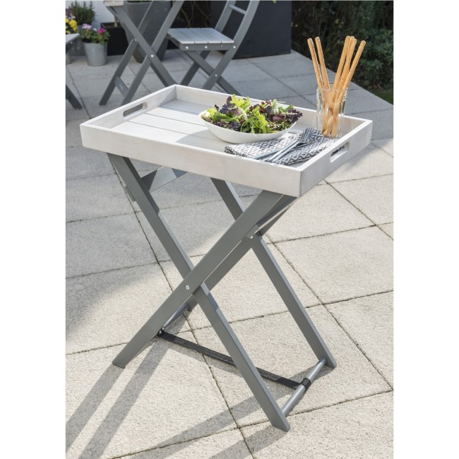 Grey Folding Garden Butler Tray - Grigio