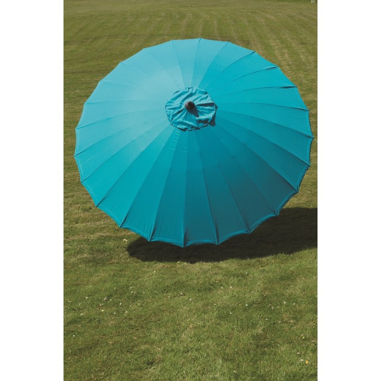 Geisha Parasol in Aqua Blue 2.7m