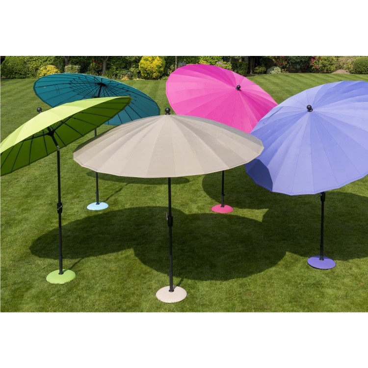 Geisha Parasol in Aqua Blue 2.7m