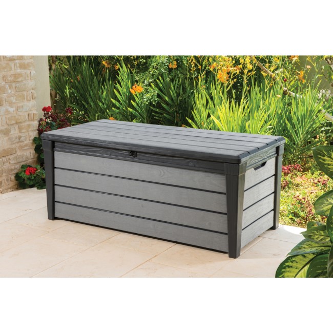 Keter Brushwood Outdoor Grey Plastic Storage Box 454L