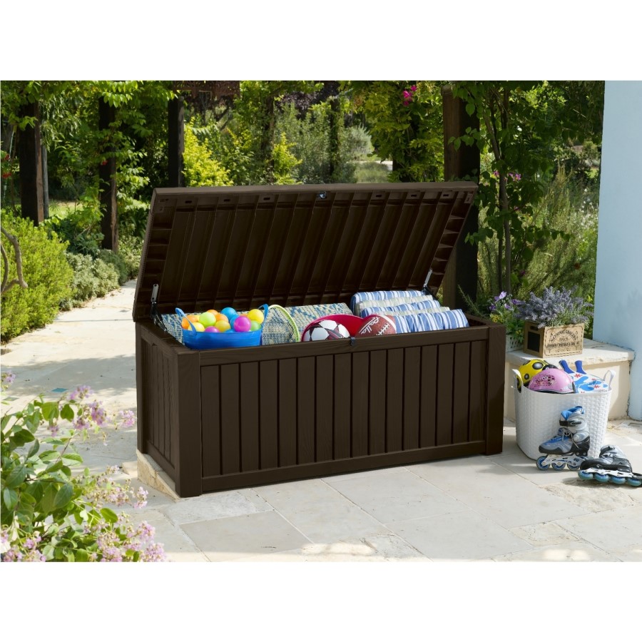 GRADE A1 - Brown Outdoor Strage Box - Rockwood