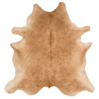 Rodeo Genuine Cowhide Rug in Solid Beige - 180x230cm