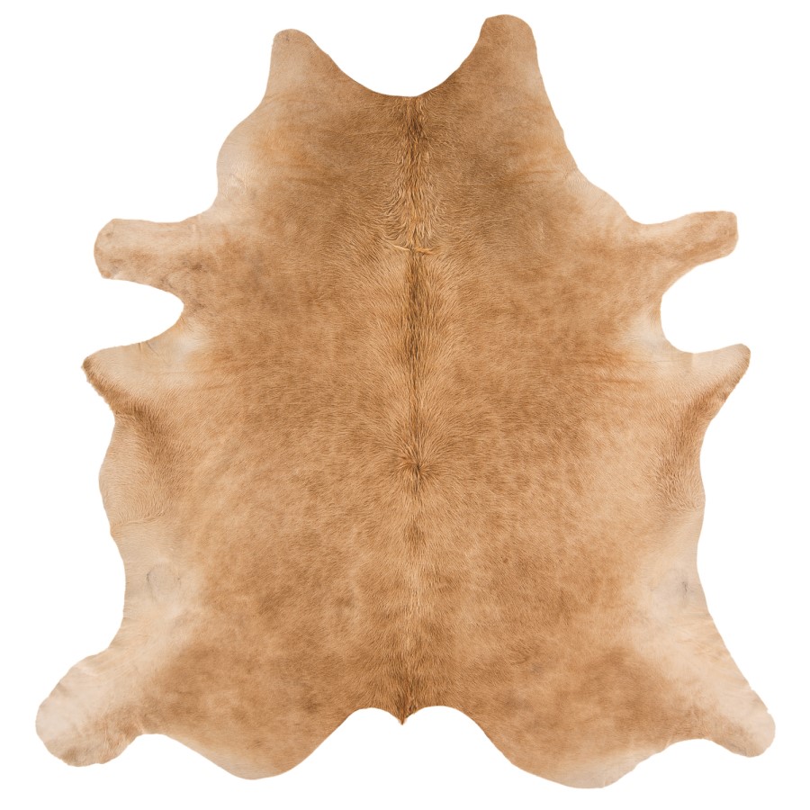 Rodeo Genuine Cowhide Rug in Solid Beige - 180x230cm