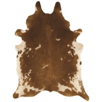 Rodeo Genuine Cowhide Rug in Brown & White - 180x230cm 