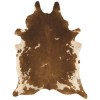 Rodeo Genuine Cowhide Rug in Brown &amp; White - 180x230cm 