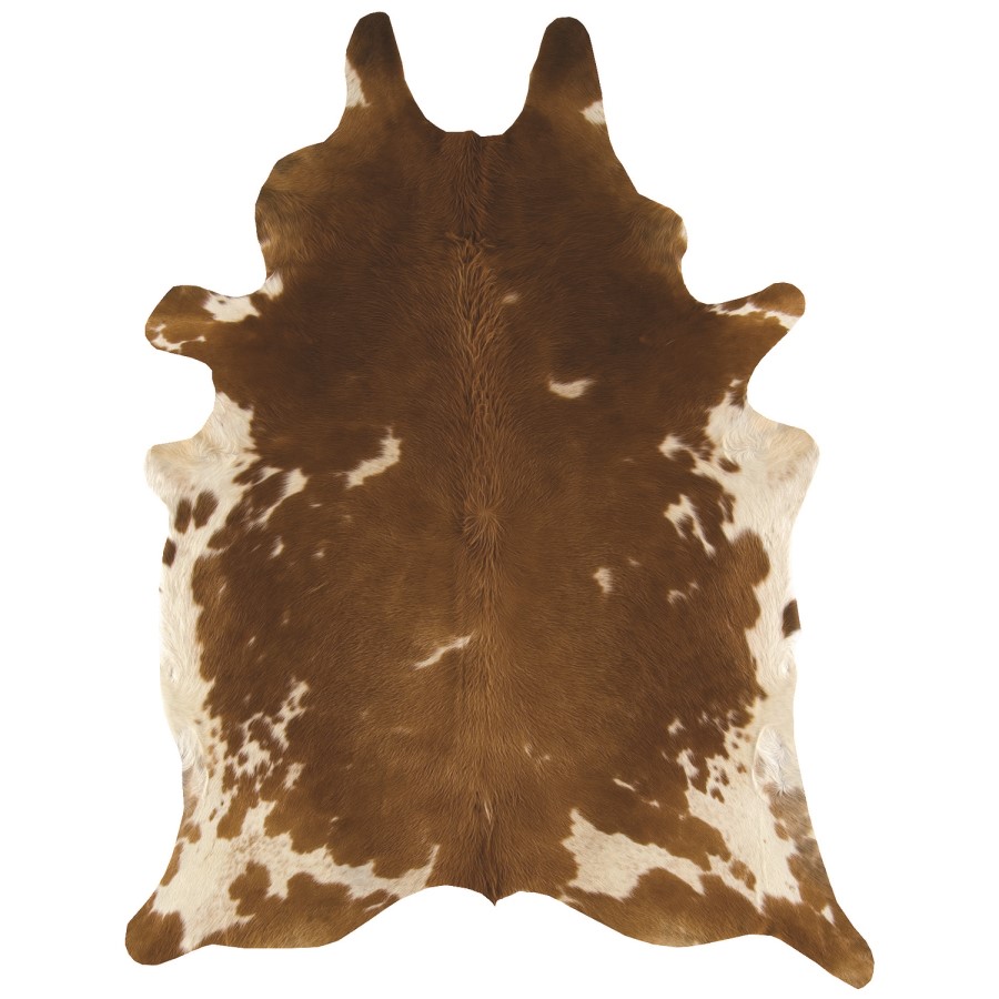 Rodeo Genuine Cowhide Rug in Brown & White - 180x230cm 