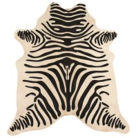 Rodeo Genuine Cowhide Rug in Black & White Zebra Print - 180x230cm