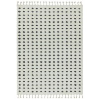 Ariana Grey and White Polka Dot Rug with Tassel Fringe - 120x170cm Ariana Grey and White Polka Dot Rug with Tassel Fringe - 120x170cm