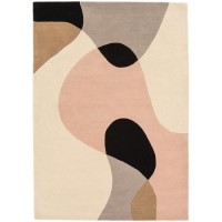 Matrix Abstract Pastel Pink Rug - 120x170cm