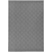 Patio Indoor/Outdoor Black & White Diamond Rug - 200x290cm