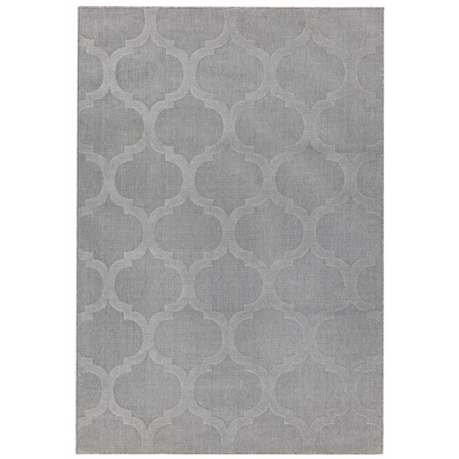 Antibes Indoor/Outdooor Textured Grey Rug - 200x290cm