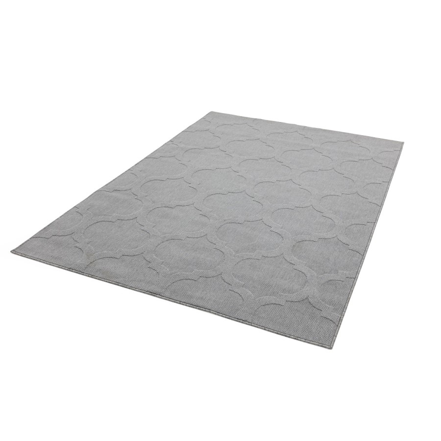 Antibes Indoor/Outdooor Textured Grey Rug - 200x290cm