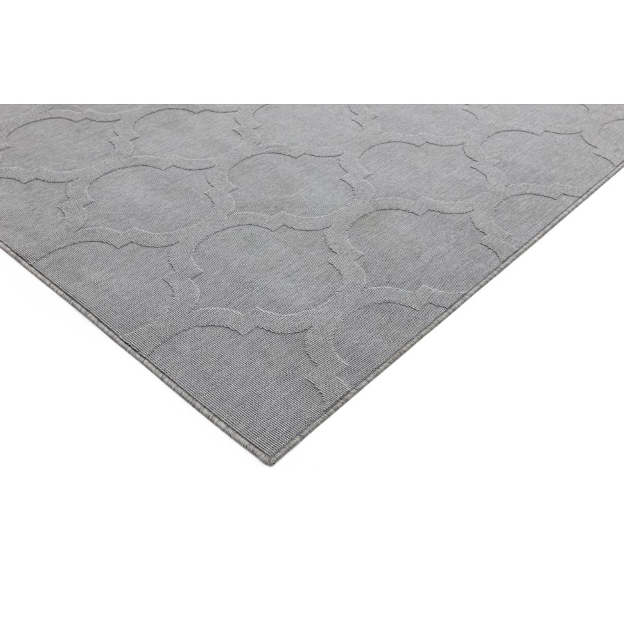 Antibes Indoor/Outdooor Textured Grey Rug - 200x290cm