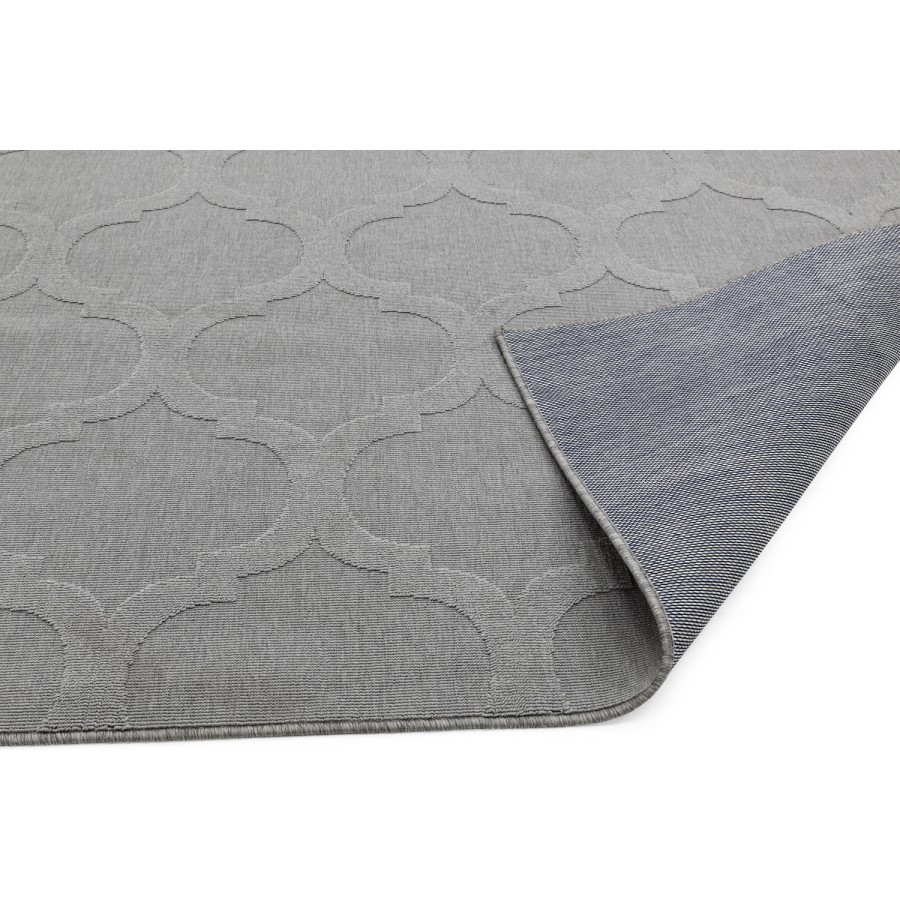 Antibes Indoor/Outdooor Textured Grey Rug - 200x290cm