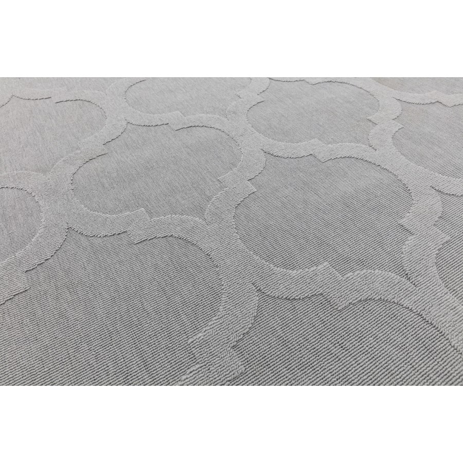 Antibes Indoor/Outdooor Textured Grey Rug - 200x290cm