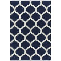 Antibes Indoor/Outdoor Textured Blue & White Rug 200x290cm
