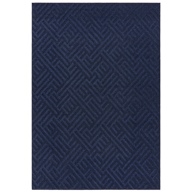 Antibes Indoor/Outdoor Textured Blue & White Rug - 200x290cm
