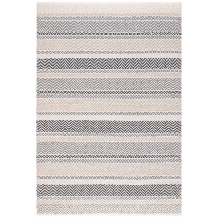 Boardwalk Indoor/Outdoor Grey Beige and White Rug - 200x290cm