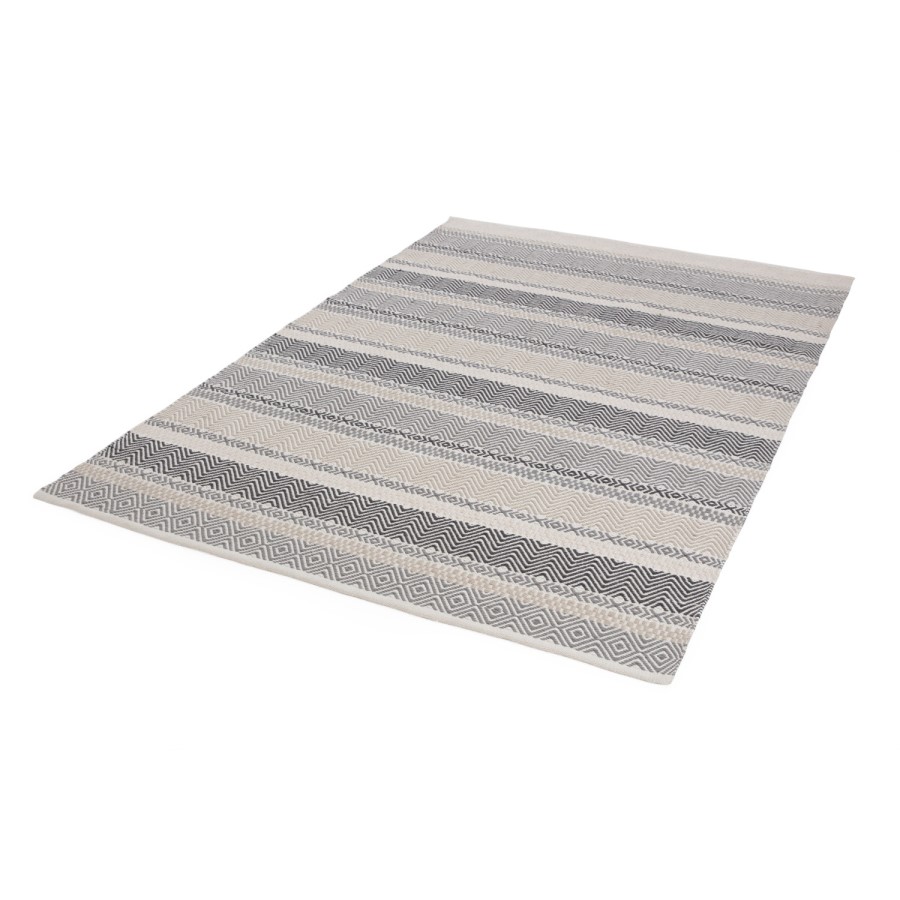 Boardwalk Indoor/Outdoor Grey Beige and White Rug - 200x290cm