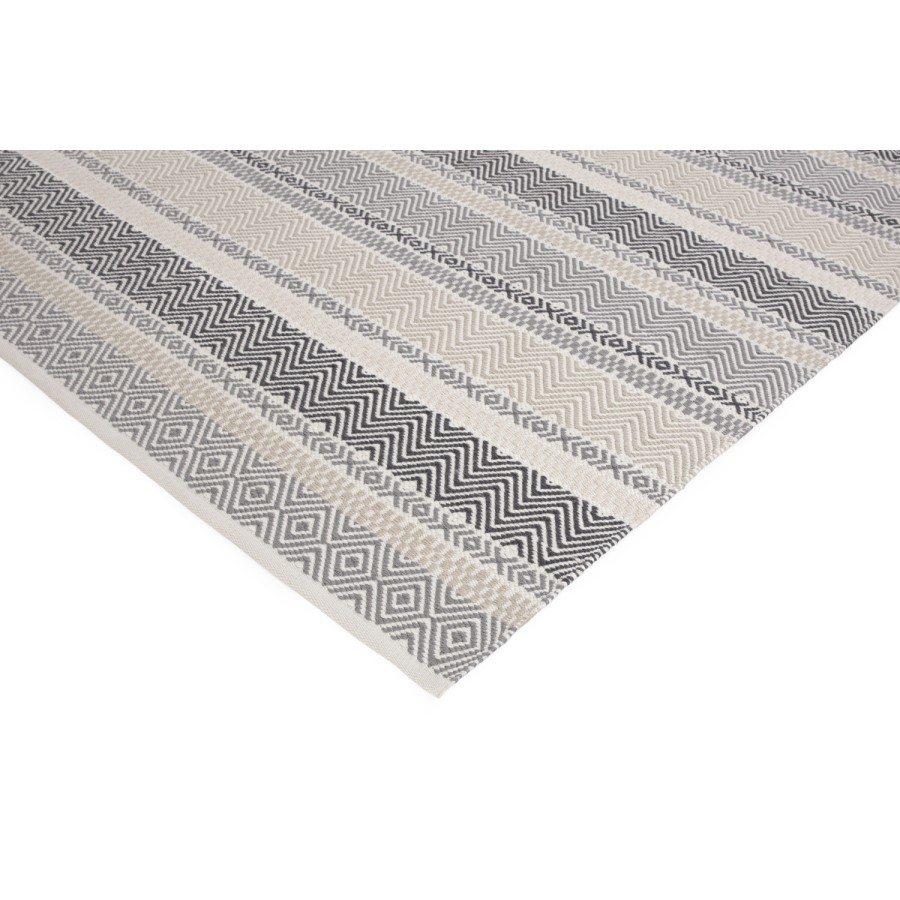 Boardwalk Indoor/Outdoor Grey Beige and White Rug - 200x290cm