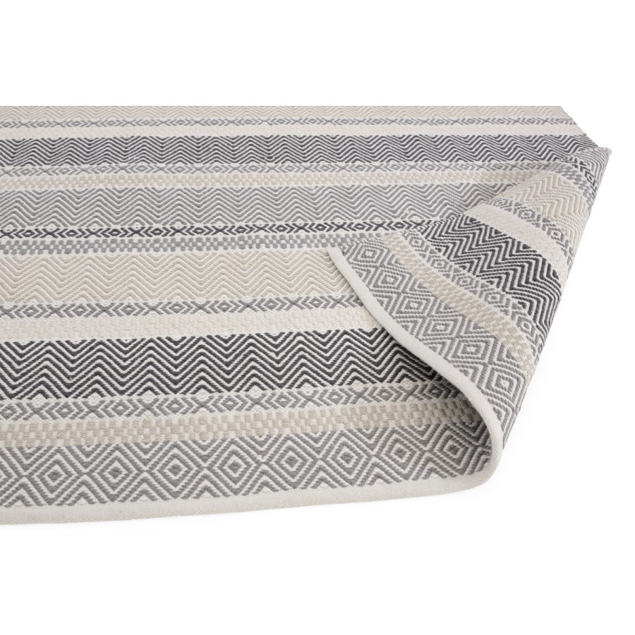 Boardwalk Indoor/Outdoor Grey Beige and White Rug - 200x290cm