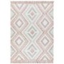 Carlton Indoor/Outdoor Textured Pink & Grey Rug - 200x290cm